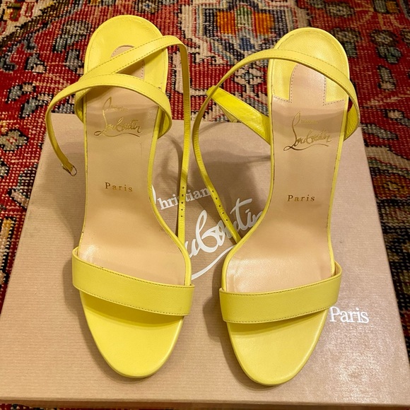 Christian Louboutin Shoes - Christian Louboutin Loubigirl Sandals in Citronnade Yellow Size 41 US Size 10
